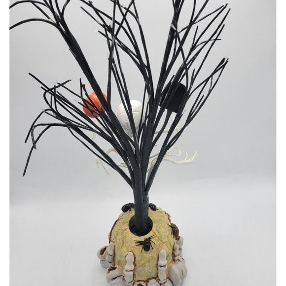 Vtg Puleo Tree Co Halloween Haunted Tree And Skull W/ Bugs Fiber Optic Electric - Picture 6 of 13